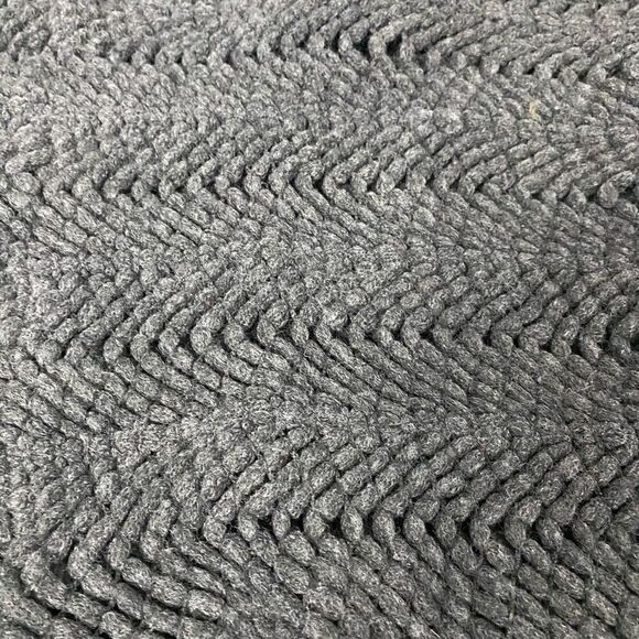 Infinity scarf with fringe knit chevron pattern pullover grey - Picture 3 of 6